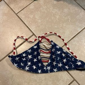American flag bathing suit top medium